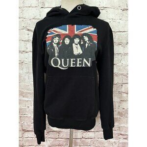 QUEEN Women’s Pullover Hoodie Black Size Medium NO DRAWSTRING
